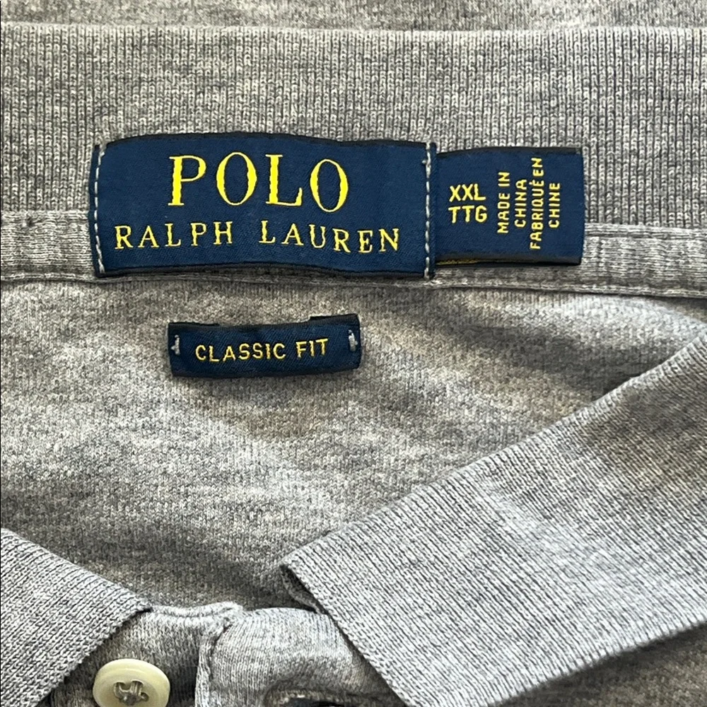 Polo by Ralph Lauren Light Gray Men's Polo Shirt Flesh Pony Size XXL
